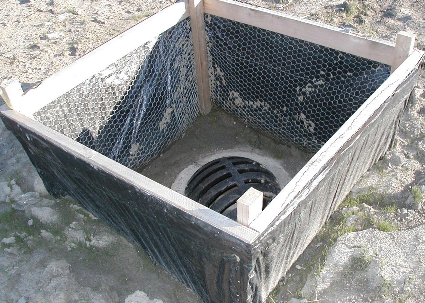 inlet protection on concrete flume